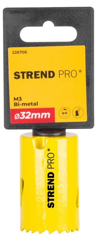 Strend Pro BHS44 Fräser, 32 mm, M3 Bimetall, Metallkrone, Säge
