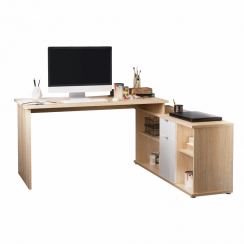Schreibtisch, Sonoma-Eiche/Weiß, DALTON 2 NEW VE 02