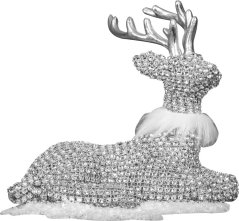 MagicHome Weihnachtsdekoration, Rentier sitzend, 19x17 cm