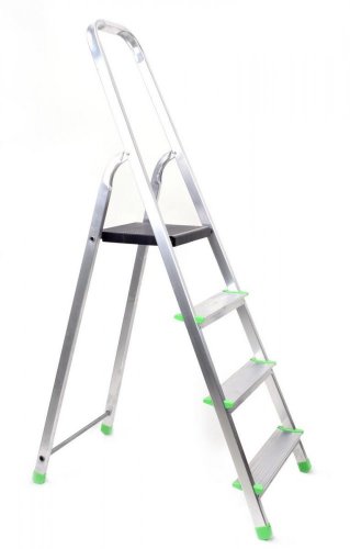 Rebrík ALW 4-stupňový jednostranný s plast. plošinkou KLC