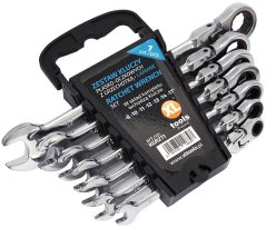 Ratschenschlüsselsatz mit Gelenk 6-teilig, 8-17mm, XL-TOOLS