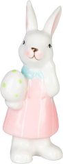 MagicHome dekoracja, Zając z jajkiem, Wielkanoc, 4,7x6x12,7 cm