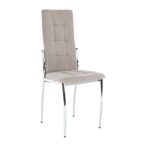 Krzesło, brązowa tkanina/metal, ADORA NEW