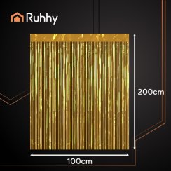 Dekoratívny záves 2x1m zlatý Ruhhy 26173