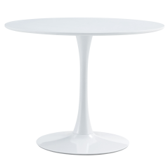 Jedálenský stôl, okrúhly, biela matná, priemer 110 cm, REVENTON NEW (akce)