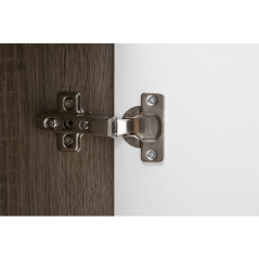 Kommode, Weiß Extra Hochglanz HG/Sonoma dunkle Trüffeleiche, LYNATET TYP 40