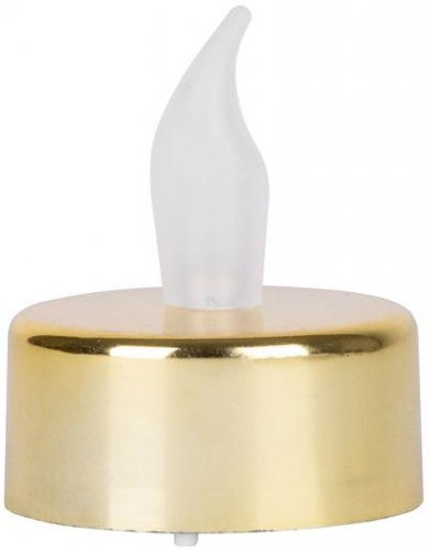 Božične sveče MagicHome, LED čajna, 2 kom, zlata, za nagrobno, premikajoči se plamen