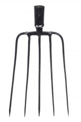 Gabeln mit 5 Zinken geschmiedet, schwarz lackiert, ohne Griff, MacHook