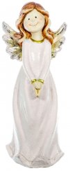 MagicHome božićna figurica, anđeo, keramika, 45 cm
