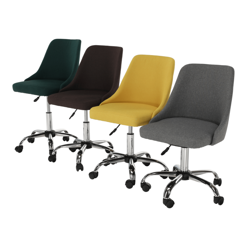 Bürostuhl, braun/chrom, EDIZ