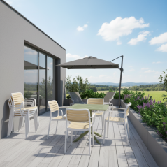 Vrtni stol, zeleni, DENTON NOVO