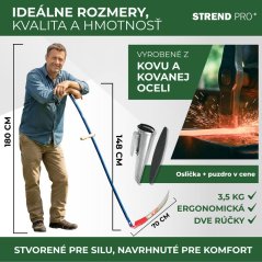 Cositoare Sobol 700 mm, forjata + cositoare metalica, pentru iarba