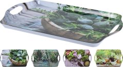 Tablett UH Melamin 38x23cm, mit Dekorgriffen