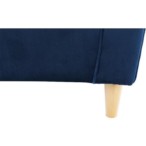 Fotel ze stołkiem, niebieska tkanina, ASTRID