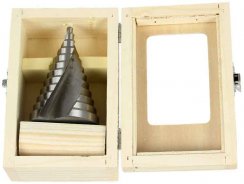 Spiralni stopenjski sveder 6-60 mm za pločevino, HSS4241 korak 5 mm, steblo 12 mm, MAR-POL