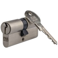 Vložka cylindrická FAB HOME 2.00** /DNs 40+55, 3 kľúče, stavebná, satenový nikel