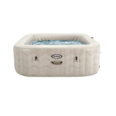 Felfújható négyzet alakú pezsgőfürdő hidromasszázzsal 6 fő részére 196x71 cm prémium tartozékok INTEX 28472