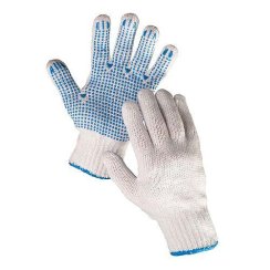 Handschuhe PLOVER 10/XL, gestrickt, Polyester, PVC-Ziele, mit Blister