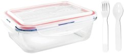 Dóza MagicHome, obdlžníková, 1000 ml, s vekom, s príborom, Clip