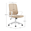 Bürostuhl, beige/weiß, SALOMO TYP 1