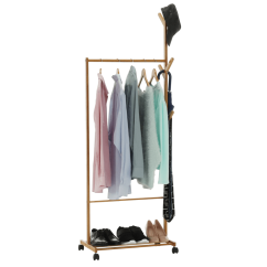 Mobiler Kleiderbügel, Bambus, Breite 60 cm, VIKIR TYP 1