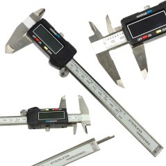 Schiebe-Digitallehre 150/0,01 mm mit Schraube, GEKO