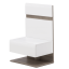 Noční stolek, bílá extra vysoký lesk HG/dub sonoma tmavý truflový, LYNATET TYP 95