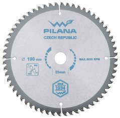 Piła tarczowa z ostrzami SK 190x2,2x20 zęby 60 WZ, TARTAK