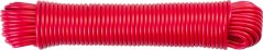 Linie de haine Cloth-Line L-20 m/4 mm, PVC, roșu