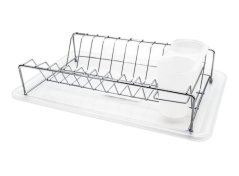 Abtropfgestell mit Ablage, Chromweiß