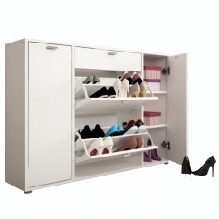 Schuhregal, weiß, ANABELA (akce)