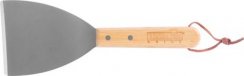 Strend Pro Grill okretač, sa strugačem, ručka od bambusa, 26x10x1,8 cm, strugač za hranu