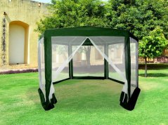 Záhradný komerčný pavilón, 2x2x2 m, s moskytiérou, zelený, MultiGarden