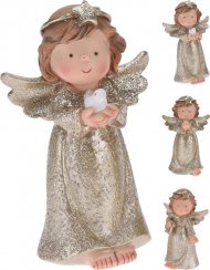 Figura anđela 5,5x7,5x12 cm poliresin zlatna mješavina