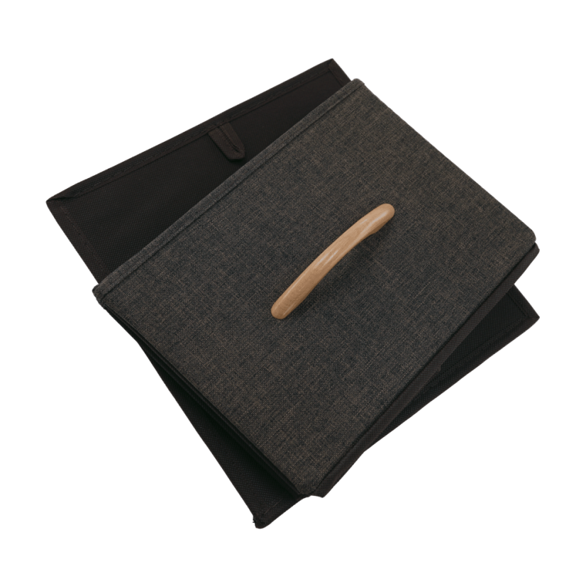 Kommode mit Stoffschubladen, beige/braun, HAZEL TYP 1