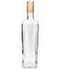Sticla cu alcool din sticla 700ml (capac cu filet auriu/negru)
