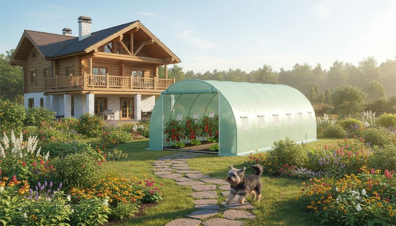 Dampfbad Strend Pro Gewächshaus, begehbar, Folie, Folienhalter, 300x600x200 cm