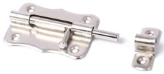 Stoper do drzwi z suwakiem okrągłym, model 385 - 80 mm, nikiel, XL-TOOLS
