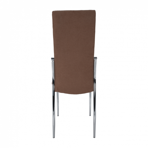 Stolica, tamno smeđa tkanina/metal, ADORA NOVO