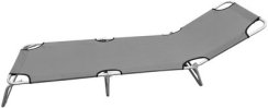 Leżak PANAMA, szary, 188x55x27 cm