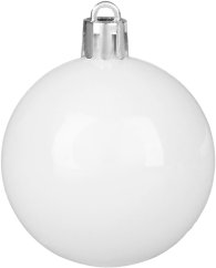 MagicHome Weihnachtskugeln, Set, 50 Stück, 4-5 cm, weiß, Stern, Girlande, Kegel, für den Weihnachtsbaum