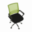 Scaun de birou, plasă verde/ţesătură neagră, APOLO