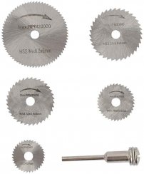 Satz MINI-Sägeblätter mit einem Durchmesser von 22, 25, 32, 35, 44 mm + Halter, Schaft 3 mm, XL-TOOLS