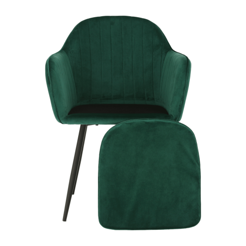Dizajnerski fotelj, tkanina Emerald Velvet, ZIRKON