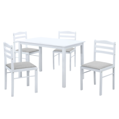 Blagovaonska garnitura 1+4, bijela/bež-siva, SOMIN