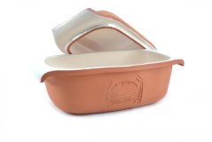 Forma ceramiczna CHLEB prostokąt 33x16cm, z pokrywką KLC