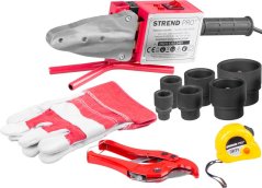 Strend Pro PPR 63B hegesztőgép, polifúziós, 1500W, 20-63 mm, műanyag csövekhez, 14 részből álló hegesztőgép