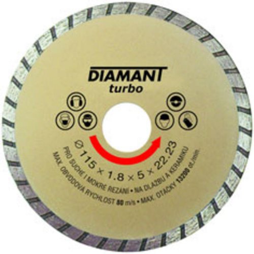 Dijamantni disk o125x22mm, beton, TURBO