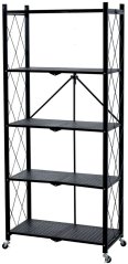 Regál Racks RAW5T, kovový, 5 police, 1630x720x340 mm, Max. 50 kg/police, přenosný, na kolečkách