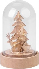 MagicHome karácsonyi dekoráció, fa kupolában, LED, meleg fehér, belső, 5,5x9 cm